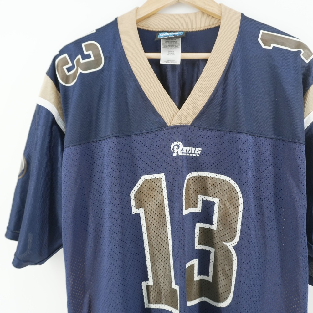 Adidas Football Jersey Mens XL Navy Blue St Louis Rams Kurt Warner 13 Mesh Y2K